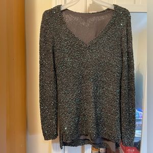 Apt 9 layered sequin sweater size L